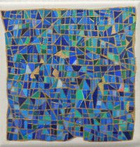 「静かにたゆたう深い水の底」キャンバスに油彩　10×10cm　2020