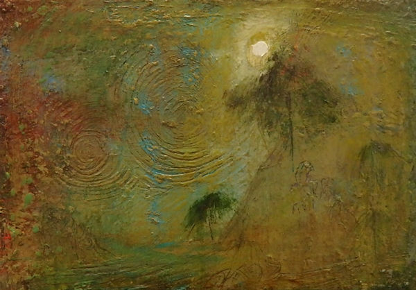 「清かな響き」oil on canvas　22.7×15.8cm　2020