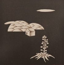 「辺境地#17」リトグラフ　38×38cm　2020