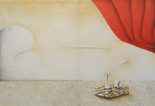 「静かの庭 #10」リトグラフ　75×105cm　2019