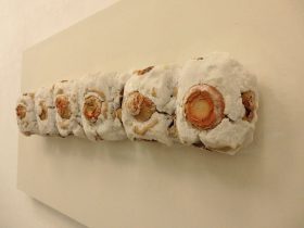 「長石－１」「長石－２」陶、長石　Ｈ450×Ｗ900×Ｄ130mm　2019