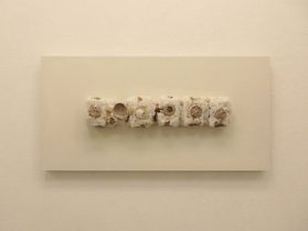 「長石－１」「長石－２」陶、長石　Ｈ450×Ｗ900×Ｄ130mm　2019