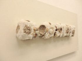 「長石－１」「長石－２」陶、長石　Ｈ450×Ｗ900×Ｄ130mm　2019