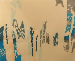 「 エトワールの方を向いてごらん#2」鳥の子紙に木版　65×79cm　2018