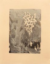 「Mechanism of feelings-h」鳥の子紙に木版　25×18cm　2020