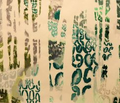 「The cues-f」越前雲肌麻紙に木版　140×168cm　2020