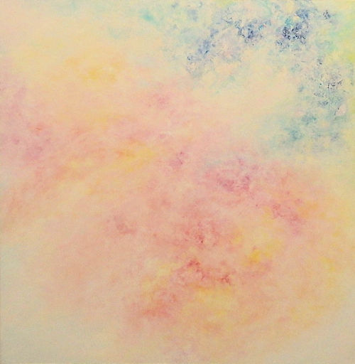 「光の波動 No.2-朝摘みの花から-」油彩、キャンヴァス　1167×1167mm