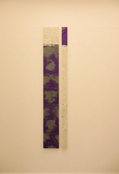 「あかねさす（Ⅱ）」パネル、画仙紙、岩絵具、膠、アクリル絵具　22.7×22.7cm　2020