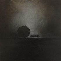 「もう見ることのない光景」encaustic oil painting on panel　530×530mm