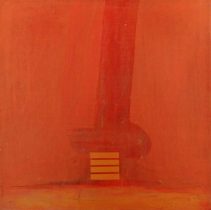 「はなれていく意識」顔料、アクリル、麻布　41×41cm