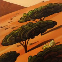 「自己主張の強い植物たち6」キャンバス、油彩　65.2×65.2cm　2020