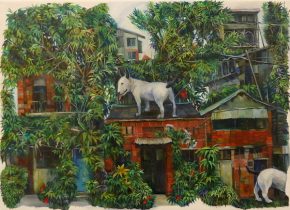 「オレの庭」キャンバス、油彩　F4　2020