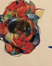 「Hana3」木製パネル、テンペラ　F3