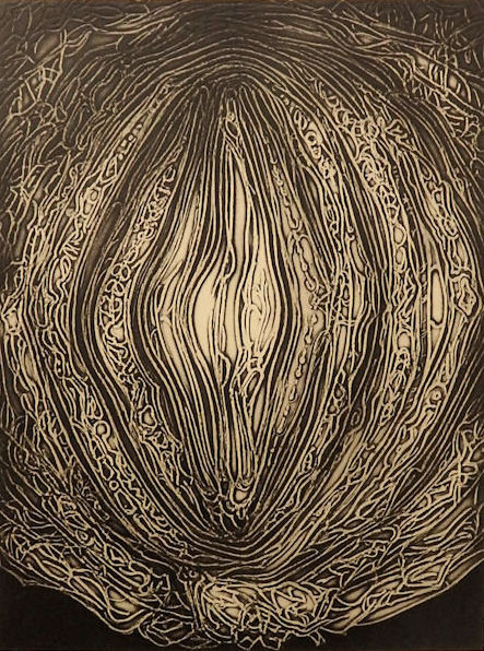 「amaryllis-6」エッチング、アクアチント　20×15cm