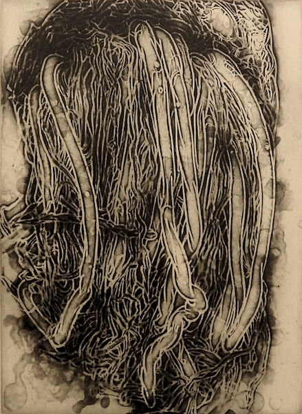「amaryllis-4」エッチング、アクアチント　20×15cm