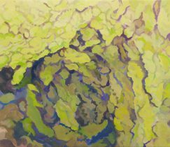 「No.942 樹皮」キャンバスに油彩、F10