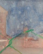 「景色の中に潜むもの（2016年3月5日）」キャンバス、油彩　F3　2021