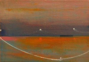 「景色の中に潜むもの（2016年3月18日）」キャンバス、油彩　P3　2021