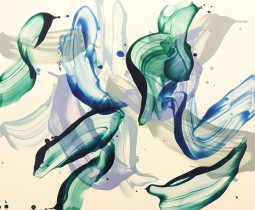 「もつれ21-3」キャンバスにアクリル、オイル　72×60cm　2021