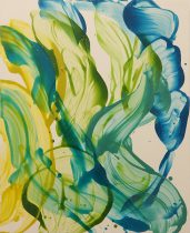 「光に流れる20-26」キャンバスにアクリル、オイル　53×65cm　2020