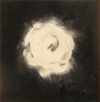 「Seed」木製パネル、ピグメント、水晶末、膠　27.3×27.3cm　2021