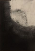 「Inversion」木製パネル、ピグメント、水晶末、膠　27.3×15.8cm　2021