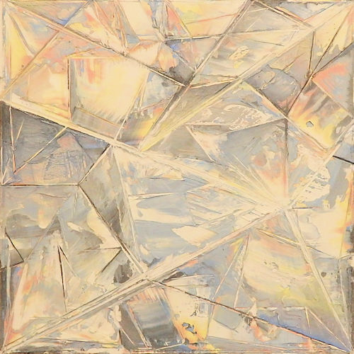 「ダイヤモンドとして」油彩、キャンバス　227××227mm　2019