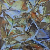 「ラピスラズリとして」油彩、キャンバス　227××227mm　2019