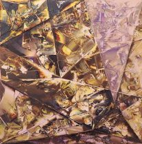 「アメジストとして」油彩、キャンバス　727×727mm　2019