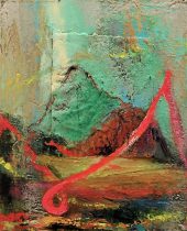 「解ける時」oil on board 26×20cm 2021