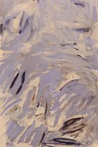 「遠くの空」画仙紙、顔料、岩絵具、膠、アクリルメディウム　142×95cm　2021