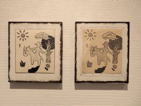 （左）「a sunny day（あるのどかな日）」（右）「筆写本」