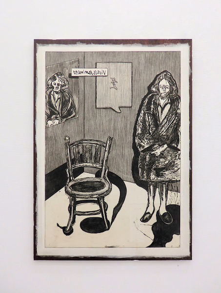 「img with the chair」銅版画　885×605mm　2021