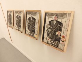 「向こう側（ed.1～5）」銅版画、ミクストメディア　365×300mm　2021