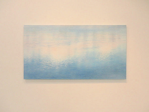 「光陰流水 Ⅱ」雲肌麻紙に岩絵の具、水彩、アクリル　80×150cm　2021
