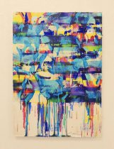 「21－P－1」紙に白亜地、テンペラ、油彩　86×61cm　2021