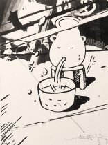 「跡で」リトグラフ　15.2×19.8cm　