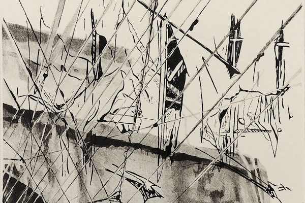 「Threshold」リトグラフ　28.7×39cm　2021