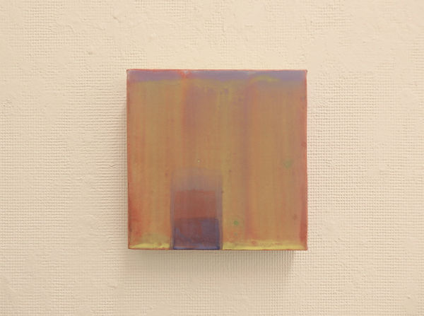「Sentimental geometry I」キャンヴァスに油彩、 テンペラ　15×15cm　2021