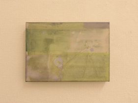 「まだ知らない風景 - Plants I」キャンヴァスに油彩、 テンペラ　14.8×21cm　2021