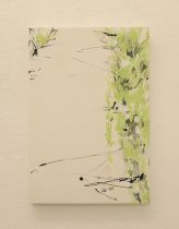 「ヒカリノミチ」綿布にアクリル、パステル、墨　41×27.3cm　2021