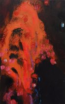 「Sign 萌芽」oil on board　20×11.7cm　2021