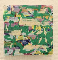 「21－P－14」紙に白亜地、テンペラ、油彩　15.5×15.5cm　2021