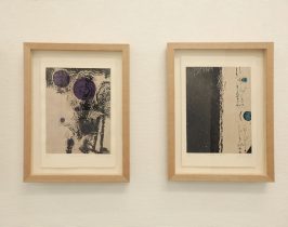 （左）「Marine-Violet」（右）「Cobalt-Turquoise」フォトエッチング、アクアチント　350×230mm　2021