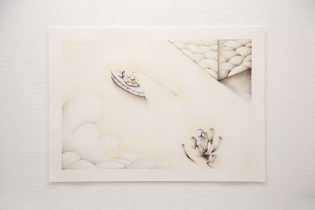 「帰航路 #8」リトグラフ　750×1050mm　2020（撮影：関口侑花）