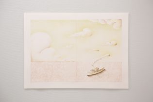 「泊地にて #6」リトグラフ　750×1050mm　2021（撮影：関口侑花）