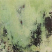 「close your eyes 2021 No.2」パネル、寒冷紗、石膏地、顔料、アクリルメディウム　150×150mm　2021