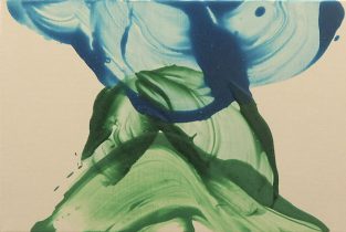 「境界21-17」キャンバスにアクリル、オイル　41×27cm　2021