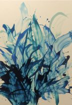 「地から21-24」キャンバスにアクリル、オイル　112×162cm　2021