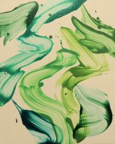 「ねじれ21-14」キャンバスにアクリル、オイル　53×65cm　2021